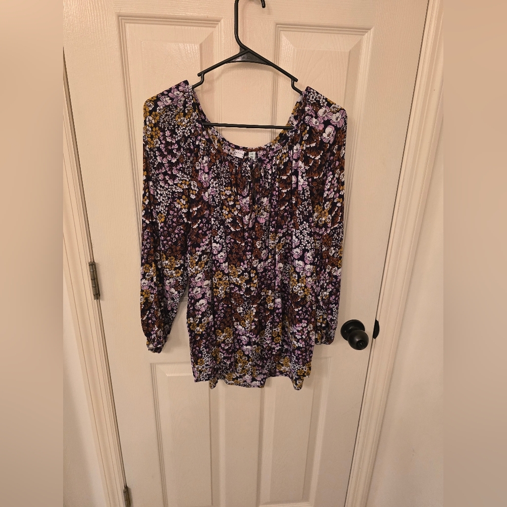 Susina women's Floral bohemian top size 2x